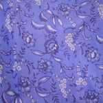 Fein gestricktes Lycra Blaue Blumen - Ribes y Casals