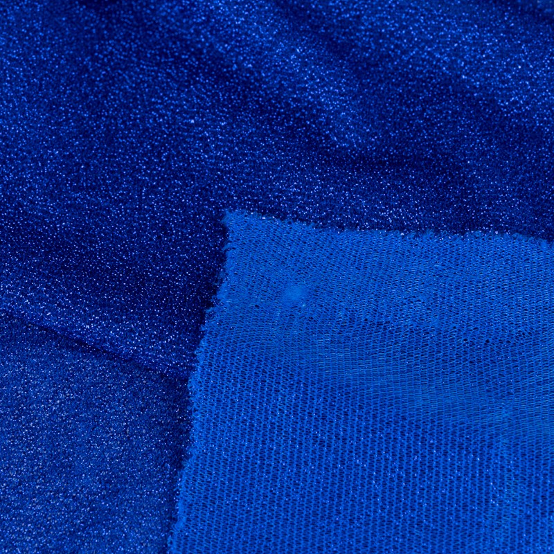 Gestrickter Lamé Metallic Blau - Ribes y Casals