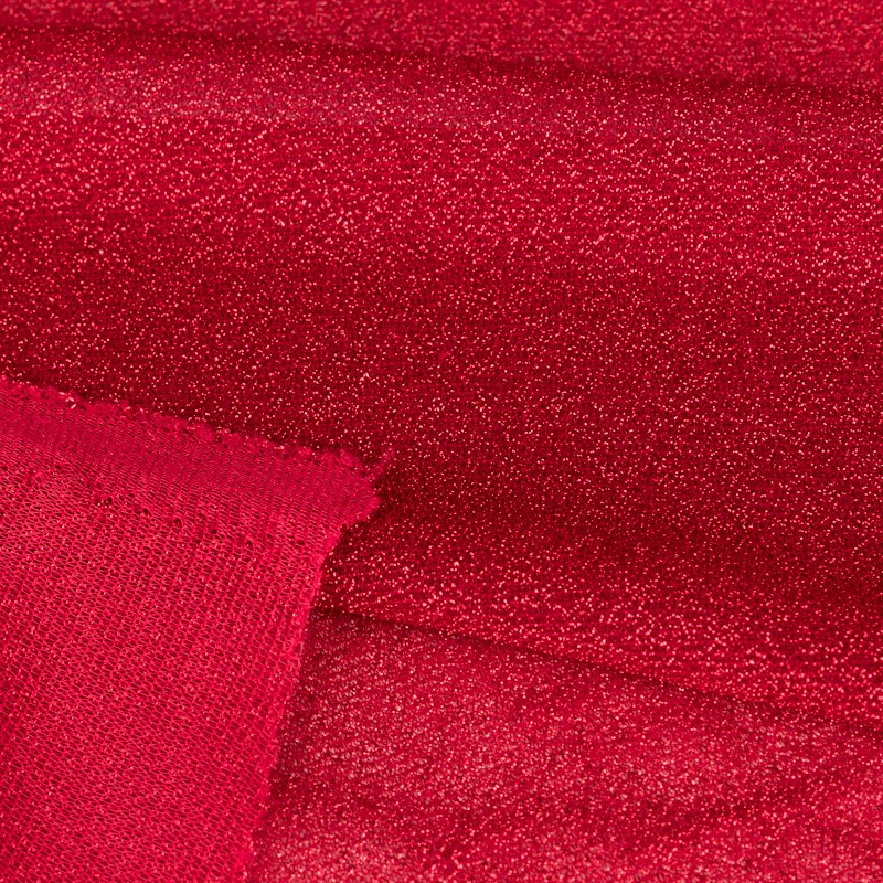 Rotes Metall-Lamé-Gestrick 50 x 150 cm - Ribes y Casals
