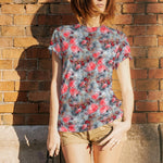 Polyester gestrickt Rote Blume - Ribes y Casals