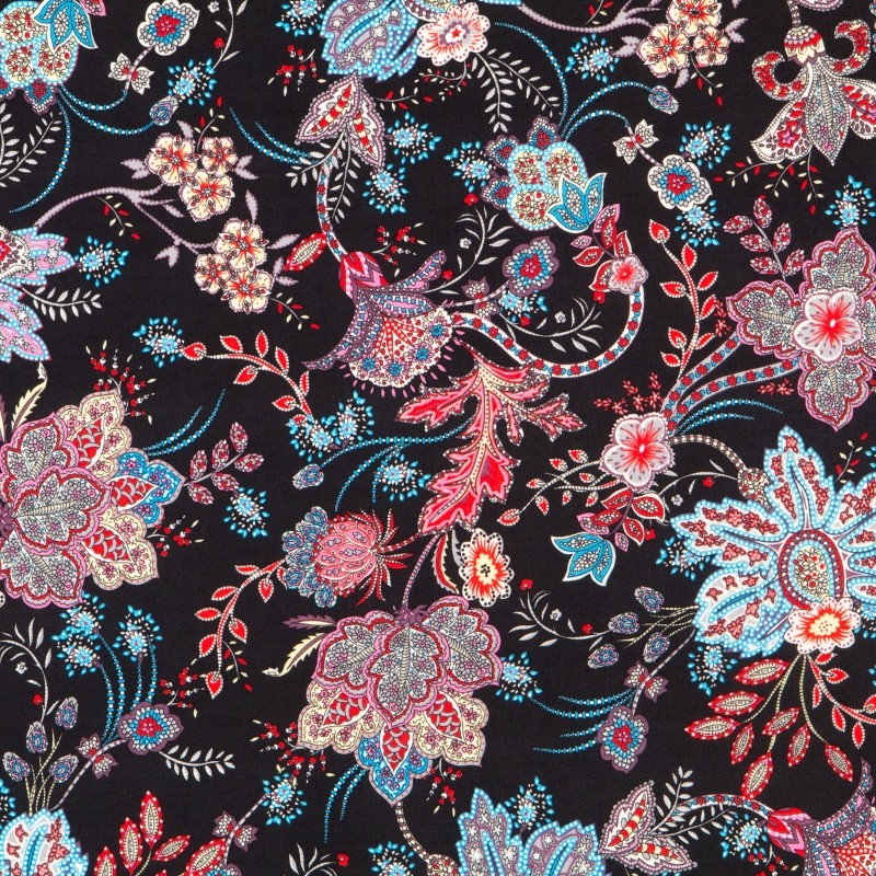 Polyester-Strickblumen Schwarz - Ribes y Casals
