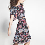 Polyester-Strickblumen Schwarz - Ribes y Casals