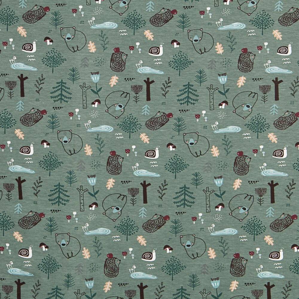 Gestrickte Baumwolle Nordic Forest Green - Ribes y Casals