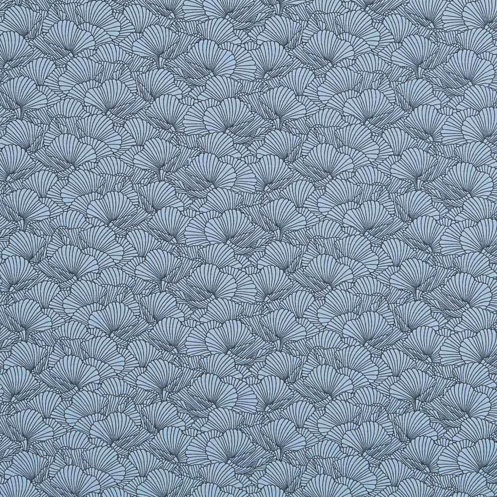 Baumwollstrick Blumen Blau Denim Oeko-Tex® Baumwolle Oeko-Tex® Strickwaren - Ribes y Casals