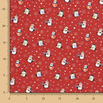 Baumwolle gestrickt Baumwolle Pinguine Granat - Ribes y Casals