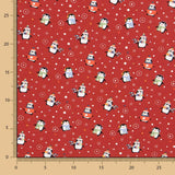 Baumwolle gestrickt Baumwolle Pinguine Granat - Ribes y Casals