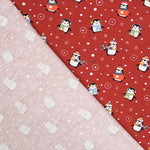 Baumwolle gestrickt Baumwolle Pinguine Granat - Ribes y Casals