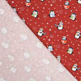 Baumwolle gestrickt Baumwolle Pinguine Granat - Ribes y Casals