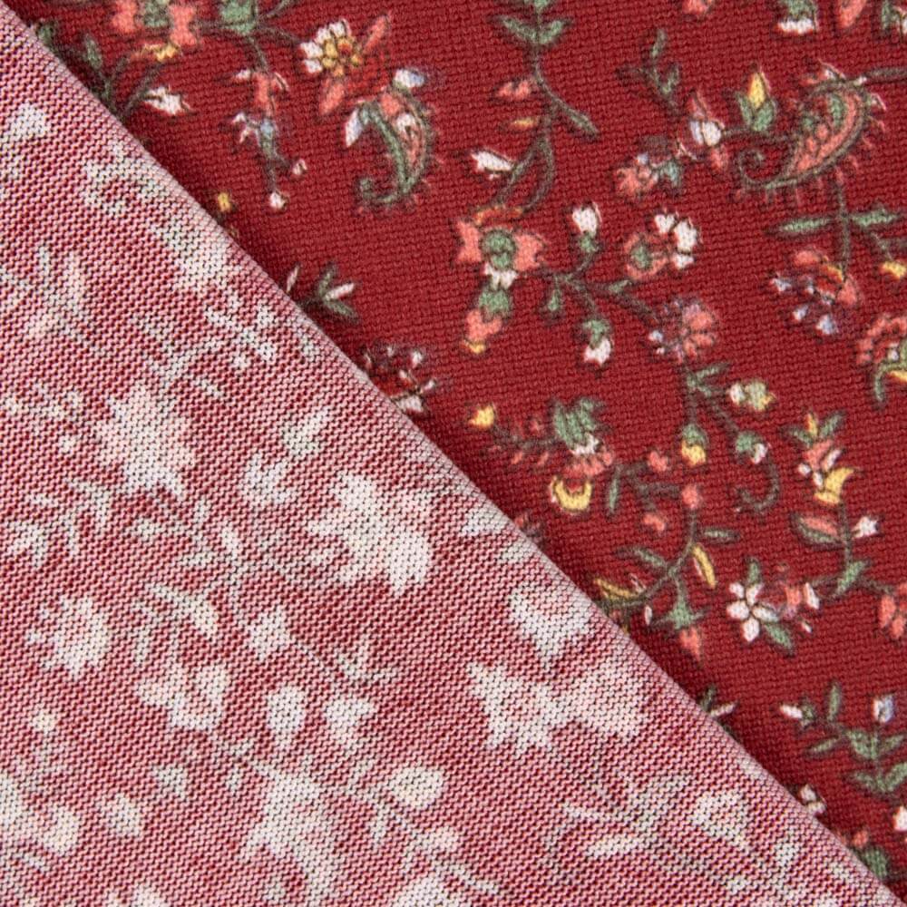 Gestrickte Angora Blumen Folk Rot - Ribes y Casals