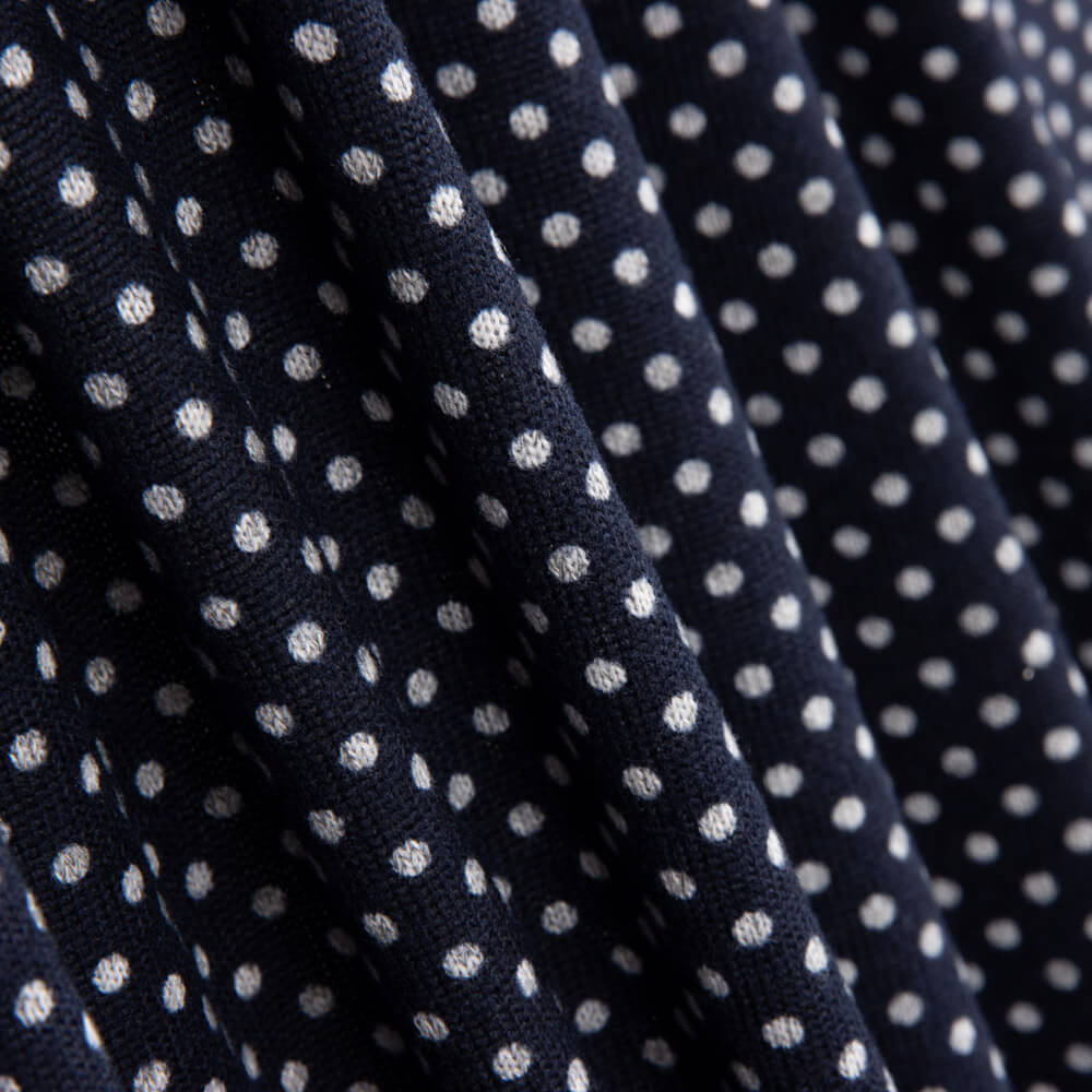 Angora gestrickt Polka Dots Navy - Ribes y Casals