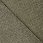 Reststück Strickstoff mit Perch-Effekt, Cordoptik, graugrün – verschiedene Maße x Breite 150 cm - Ribes y Casals