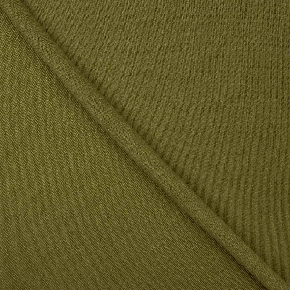 Restposten: Feiner Fleece-Strickstoff in Khaki-Grün – verschiedene Maße x Breite 185 cm - Ribes y Casals