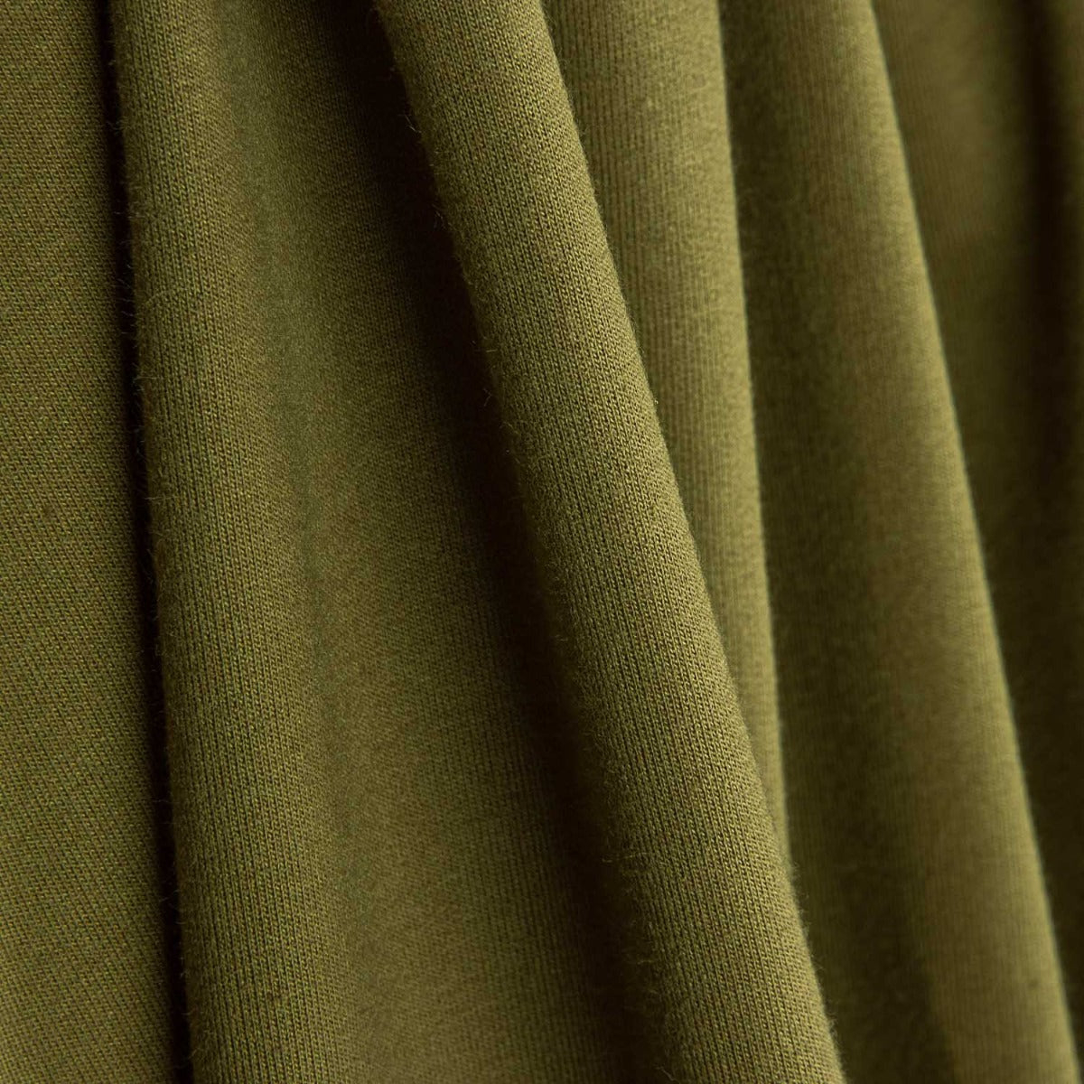 Restposten: Feiner Fleece-Strickstoff in Khaki-Grün – verschiedene Maße x Breite 185 cm - Ribes y Casals