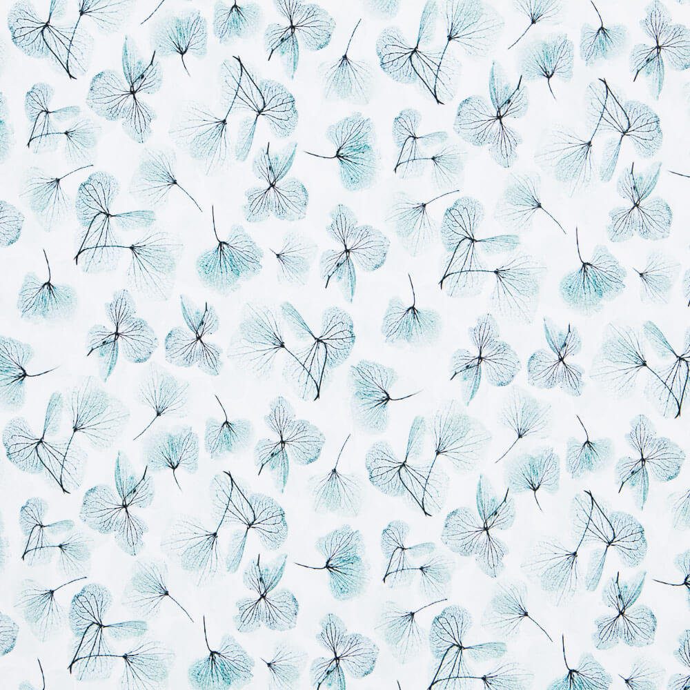 Oeko-Tex® Fleece Floral Strickvlies Aquamarin - Ribes y Casals