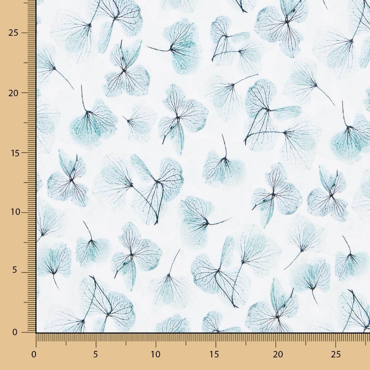 Oeko-Tex® Fleece Floral Strickvlies Aquamarin - Ribes y Casals