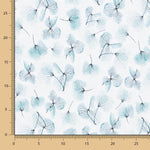 Oeko-Tex® Fleece Floral Strickvlies Aquamarin - Ribes y Casals