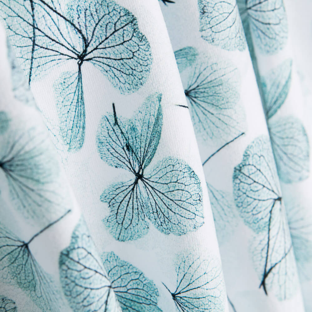 Oeko-Tex® Fleece Floral Strickvlies Aquamarin - Ribes y Casals