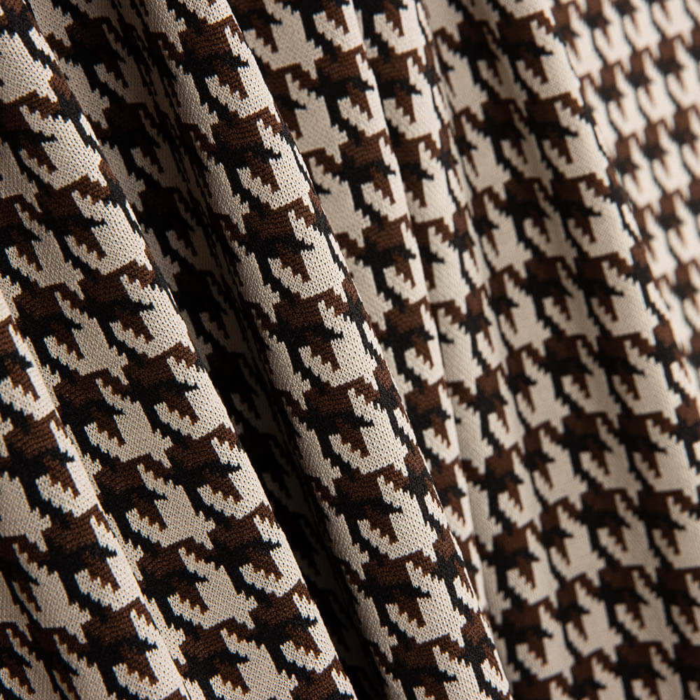 Jacquard gestricktes Cock Leg Choco Brown - Ribes y Casals