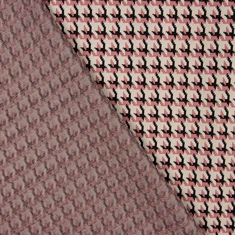Pata Gallo Rosa Jacquard-Strickwaren - Ribes y Casals