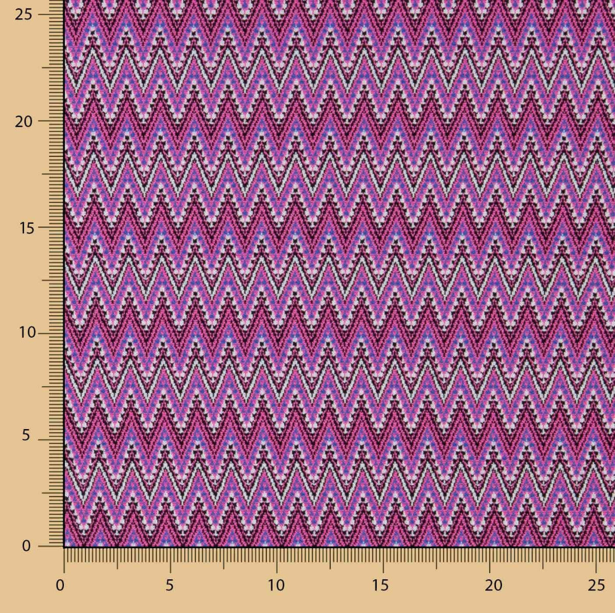 Jacquard-Zickzackstich Magenta - Ribes y Casals