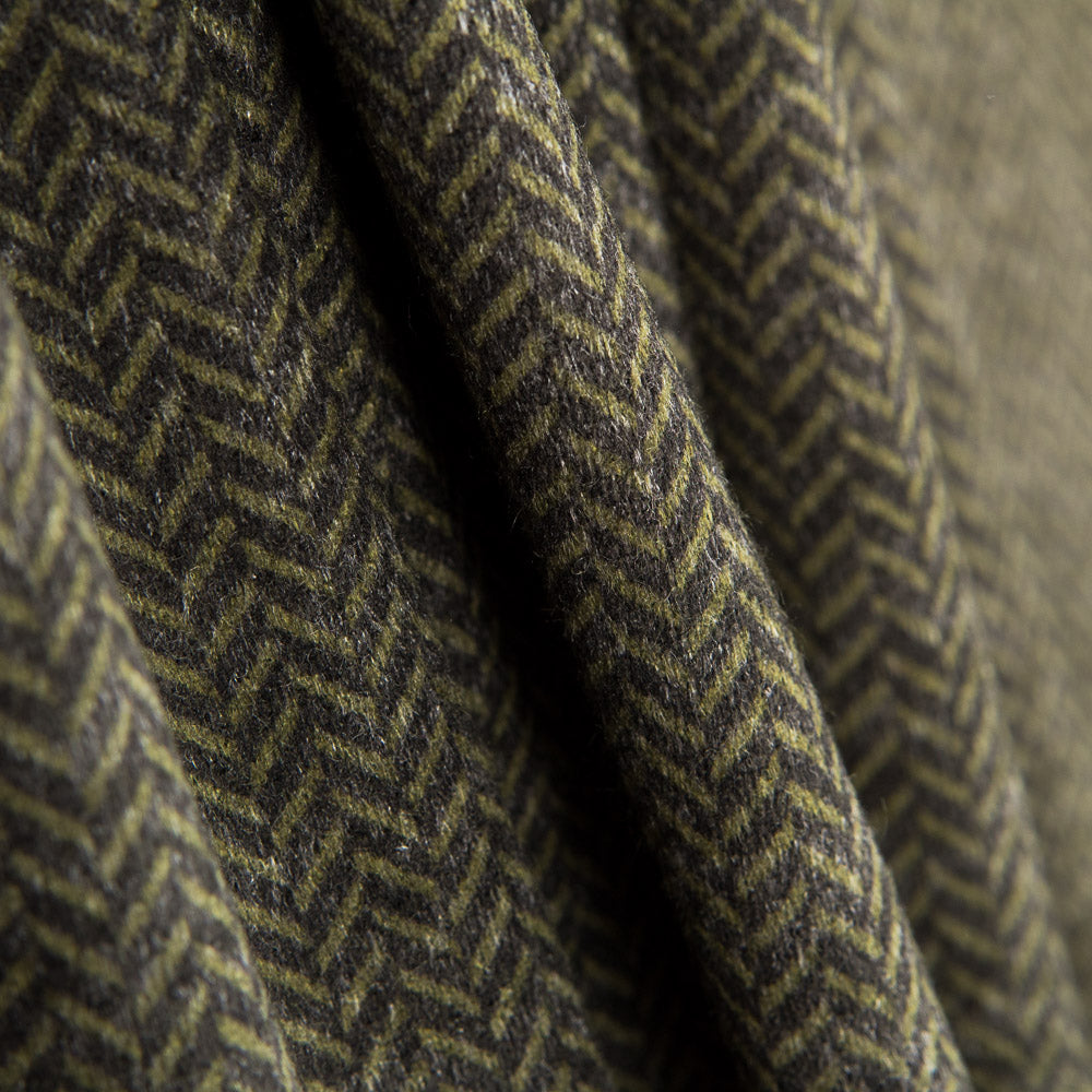 Grüner Fischgrät-Strickpullover - Ribes y Casals