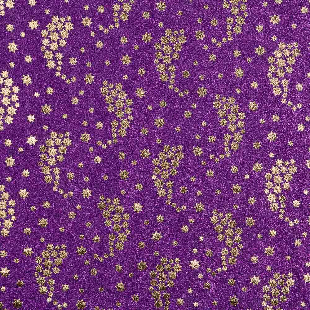 Lila Lamé gestrickte Sterne - Ribes y Casals