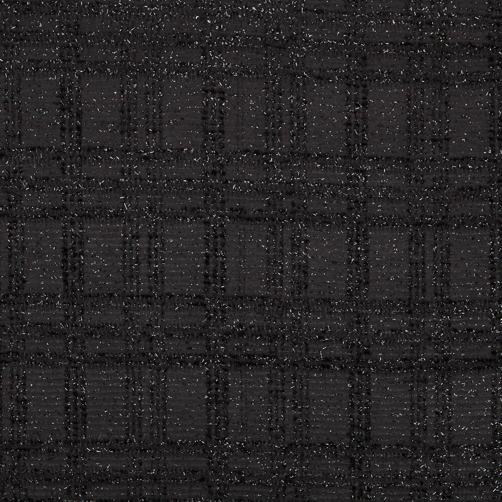 Gestrickte Wolle Quadrat Lurex Schwarz - Ribes y Casals