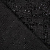 Gestrickte Wolle Quadrat Lurex Schwarz - Ribes y Casals