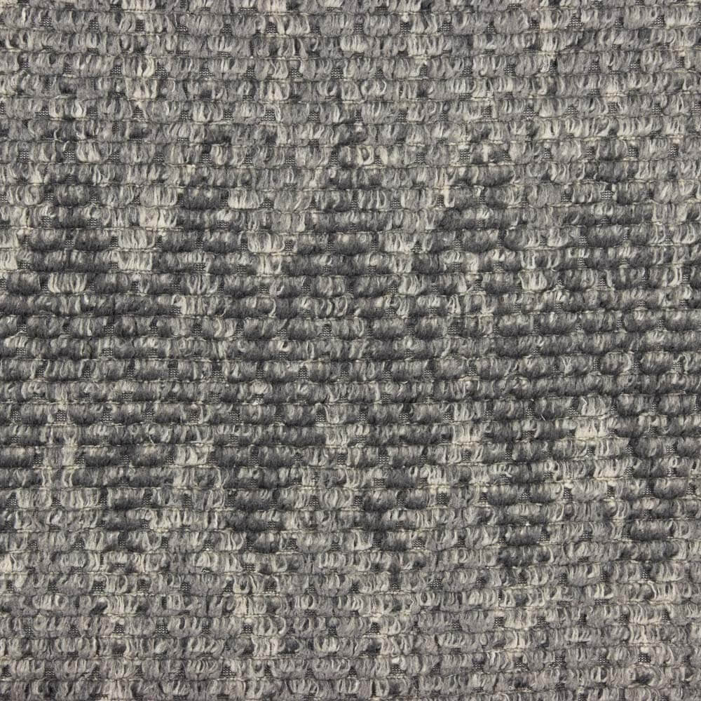 Gestrickter Trikot-Woll-Poncho Geo Grau - Ribes y Casals