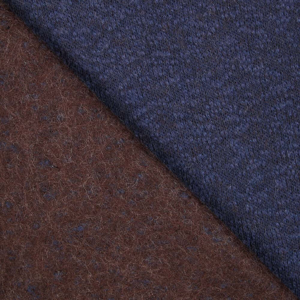 Poncho aus gestrickter Wolle Blau - Ribes y Casals