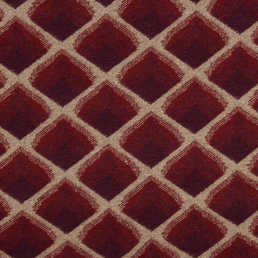 Gestrickter Trikot-Woll-Poncho Granat-Wellen - Ribes y Casals