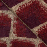 Gestrickter Trikot-Woll-Poncho Granat-Wellen - Ribes y Casals