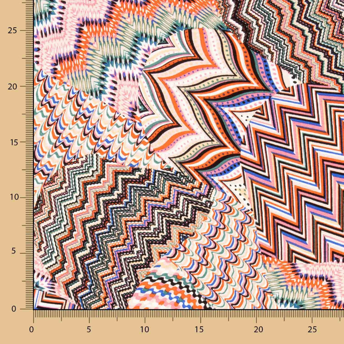 Viskose Chevron-Strick Multi - Ribes y Casals