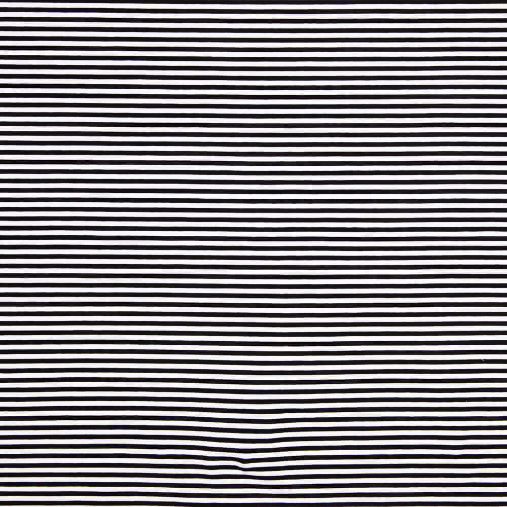 Reststück gestreifter Strickstoff Mini Schwarz – verschiedene Maße x Breite 150 cm. - Ribes y Casals