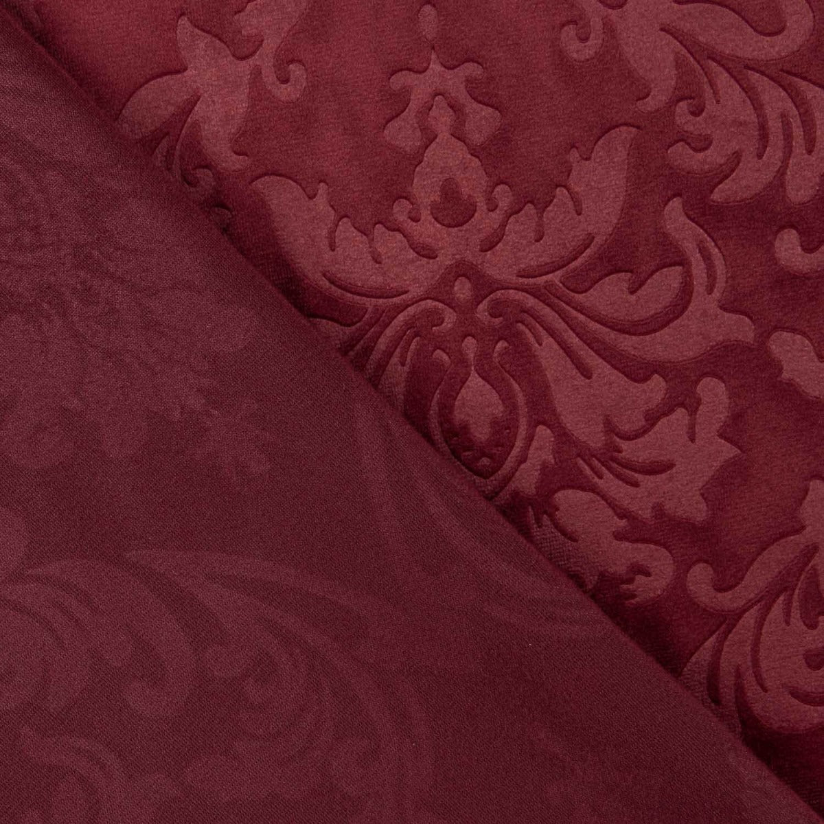 Kastanienbrauner Jacquard-Samt-Strickstoff - mit Breite 145 cm - Ribes y Casals