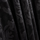 Schwarzer Jacquard-Samtstrick - Ribes y Casals