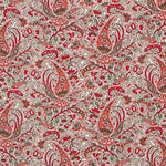 Viskosestrick Delhi Paisley Rot - Ribes y Casals
