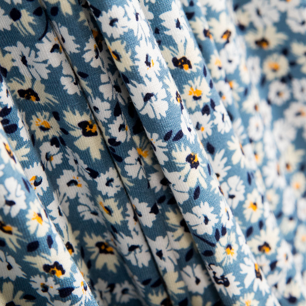 Blaue Viskose Florecitas-Strickwaren - Ribes y Casals