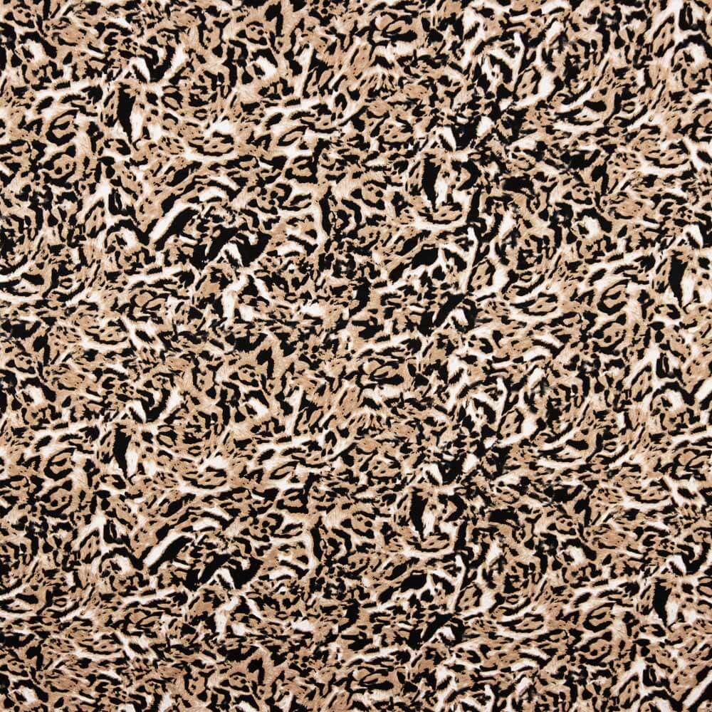 Leopard Viskosestrick Beige - Ribes y Casals