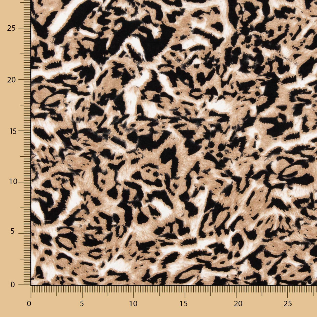 Leopard Viskosestrick Beige - Ribes y Casals