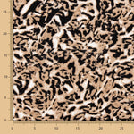 Leopard Viskosestrick Beige - Ribes y Casals