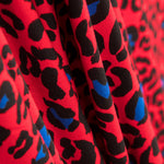 Roter Leoparden-Viskose-Strick - Ribes y Casals