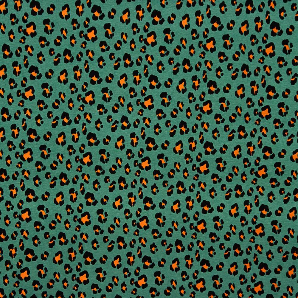 Mintgrüner Leopard Leopard Viskose-Strickwaren - Ribes y Casals