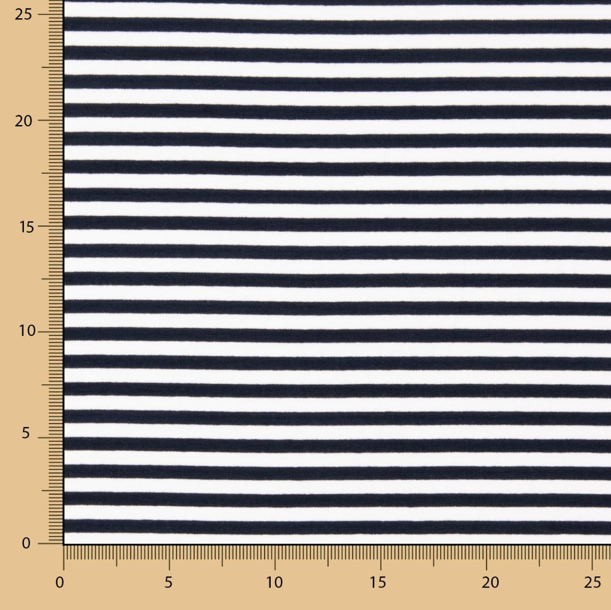 Viskosestrick mit marineblauen Streifen 5mm 160 x 150 cm - Ribes y Casals