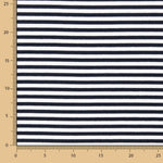 Viskosestrick mit marineblauen Streifen 5mm 160 x 150 cm - Ribes y Casals