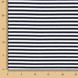 Viskosestrick mit marineblauen Streifen 5mm 160 x 150 cm - Ribes y Casals
