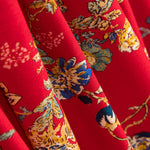 Rotes Retro-Viskosestrick Rot - Ribes y Casals