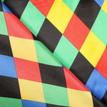 Satin-Karneval Harlekin Farben - Ribes y Casals