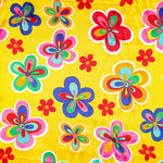 Karneval Satin Hippie Blume Gelb - Ribes y Casals