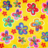 Karneval Satin Hippie Blume Gelb - Ribes y Casals